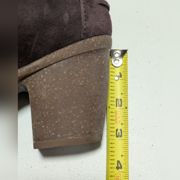 Unstructured By Clark's Purple Suede Penny Loafer Wedge Heel - Picture 11 of 11